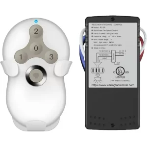 HK05&05R Hunter Harbor Breeze Hampton Bay Ceiling Remote Control Kit Replacement 3-Speed Light Dimmer, for Hunter Fan 99122 99123 99600
