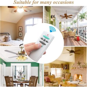 Replacement Ceiling Fan Remote Control with Up/Down Light,3-speed Dimmable ,Replacement for Hampton Bay Fans for FAN-HD UC7078T, L3H2010FANHD, White - Image 3