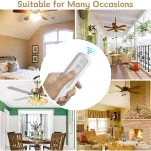 Universal Ceiling Fan Remote Control and Receiver Kit Replacment for Hampton Bay Harbor Breeze 99392 99770 99813 99772 99122 99123 99600, 3-Speed Control with Dimmer - Image 3