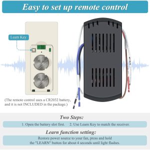 Universal Smart WiFi Ceiling Fan Remote Control Kit,Dimmer Light Switch, Smart Timing Control Kit, 3-speeds Compatible with Alexa, Google Assistant and Smart Life App, 3-Speed, Light Dimmer,White - Image 3
