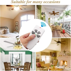 Fan 53T Replacement Remote for Hampton Bay Hunter Ceiling Fan Remote Control, Light Dimmer 3-Speed Wall Mount(303.9 MHz)with Mount Holder(Remote Only) - Image 4