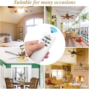 Replacement Ceiling Fan Remote Control for Hampton Bay Fans,Light Dimmer 3-Speed Wall Mount for UC7078T/CHQ7078T/RR7079T/L3H2010FANHD/FanHD5,White - Image 4