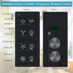 Universal Smart WiFi Ceiling Fan Remote Control Kit,Dimmer Light Switch, Smart Timing Control Kit, 3-speeds Compatible with Alexa, Google Assistant and Smart Life App, 3-Speed, Light Dimmer,Black - Image 3