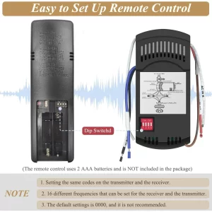 Universal Ceiling Fan Remote Control ,Hampton Bay Fan Remote Replacement for Hunter,Harbor Breeze, Home Decorators,3-Speed, Light Dimming,Time Delay, KUJCE10320/TR222A,2AAZPHD3/HD3,98130,TX028C(Only - Image 4