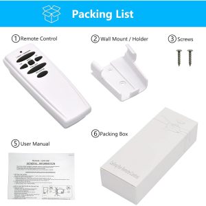 Replacement Remote for Hampton Bay Hunter Ceiling Fan Remote Control, Reverse Light Dimmer 3-Speed Wall Mount(303.9 HZ),for UC7078T CHQ8BT7078T CHQ7078T L3HMAY97FANHD L3H2003FANHDHD6(Remote On - Image 6