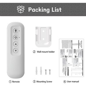 99813 Ceiling Fan Remote Control for Hunter Fan Remote Replacement 3-Speed and Light Dimmer with Wall Bracket,Replace Hunter 99770 99392 99118 99188 99123 - Image 6