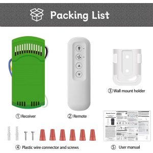 Ceiling Fan Remote Replacement Hunter 99770, Universal Ceiling Fan Remote Control Kit Replacement for 99770 99392 99813 99815 99384 99772 99122 99123 99600,3-speed - Image 7