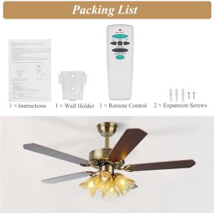 Replacement Ceiling Fan Remote Control with Up/Down Light,3-speed Dimmable ,Replacement for Hampton Bay Fans for FAN-HD UC7078T, L3H2010FANHD, White - Image 7